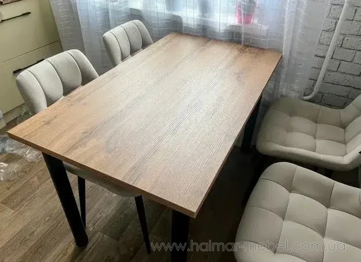 Стіл кухонний лофт 120х68 см дуб крафт золотий Стіл кухонний лофт 120х68 см дуб крафт золотий