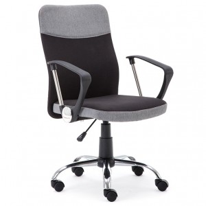 Крісло офісне TOPIC HALMAR чорний/сірий