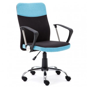 Кресло офисное TOPIC HALMAR (черный/голубой)