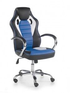 Кресло офисное SCROLL HALMAR (черно-бело-голубой)