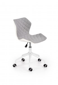 Крісло офісне молодіжне MATRIX 3 HALMAR біло-сірий