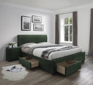 Ліжко MODENA 3 160 HALMAR зелений
