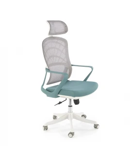 Кресло офисное поворотное VESUVIO HALMAR бирюзовый/белый