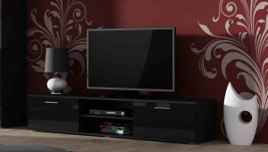 Тумба RTV SOHO 180 CAMA чорний мат/чорний глянець