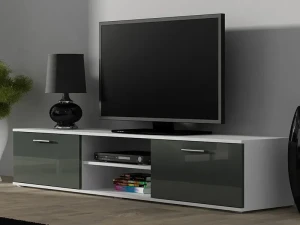 Тумба RTV SOHO 180 CAMA білий мат/сірий глянець