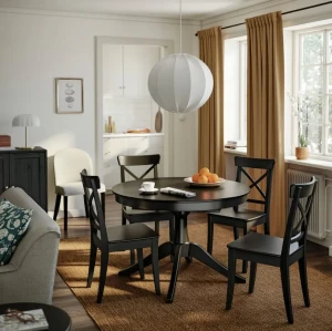 Комплект обеденный стол и 4 стула ROSENTORP/ROSENTORP IKEA черный