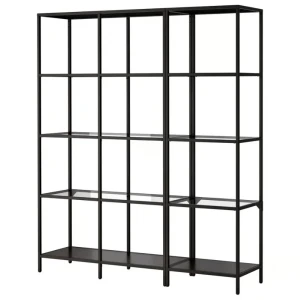 Стеллаж VITTSJÖ IKEA 151х175 см черно-коричневый