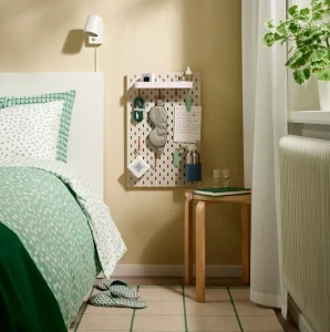 Доска перфорированная SKÅDIS IKEA 36х56 бежевый/розовый