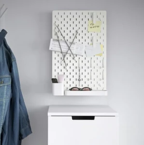 Доска перфорированная комбинированная SKÅDIS IKEA 36х56 белый 392.165.89