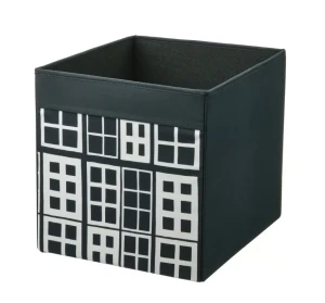 Коробка DRÖNA IKEA черный с узором