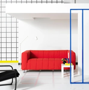 Диван KLIPPAN IKEA яскраво-червоний