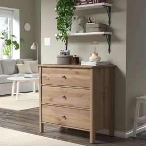 Комод 3ш STOREMOLLA IKEA 931х91 серо-коричневый