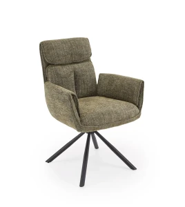 Крісло поворотне K596 CS HALMAR оливковий/чорний