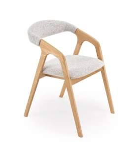Крісло BUENO HALMAR світло-сірий/натуральний Крісло BUENO HALMAR світло-сірий/натуральний