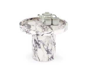 Стіл журнальний AMARETTO HALMAR білий мармур