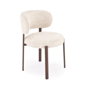 Стілець K605 HALMAR бежевий/горіх Стілець K605 HALMAR бежевий/горіх