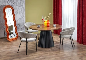 Стіл обідній HEVELIUS HALMAR горіх/чорний Стіл обідній HEVELIUS HALMAR горіх/чорний