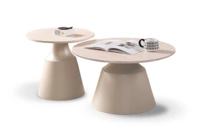 Стіл журнальний комплект ZURICH HALMAR травертин/кашемір