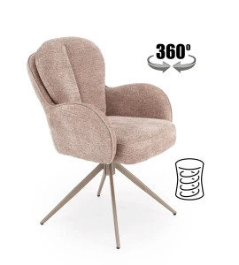 Крісло поворотне K592 CS Halmar темно-бежевий/кашемір