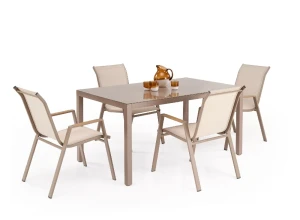 Стіл садовий HOVER HALMAR бежевий/капучино