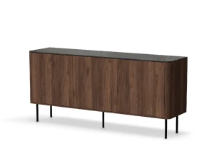 Комод SOLANO KM-1 HALMAR горіх Вармія/чорний мармур