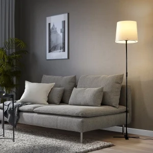 Підлогова лампа BARLAST IKEA чорний/білий