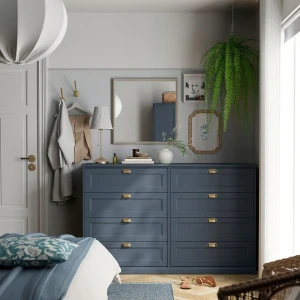 Комод FÅGELFJÄLLET IKEA 160×51×101 темно-сіро-синій