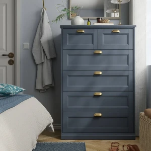 Комод FÅGELFJÄLLET IKEA 82×51×123 темно-сіро-синій