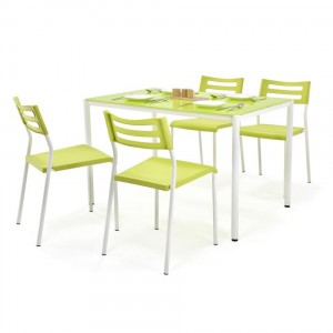 Комплект обеденный HALMAR стол и стулья FIGARO (лимонный)