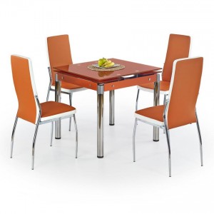 Комплект обеденный HALMAR стол KENT и стулья K-210 (оранжевый)