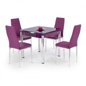 Комплект обеденный HALMAR стол KENT и стулья K-70C (фиолетовый)