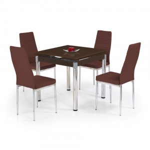 Комплект обеденный HALMAR стол KENT и стулья K-70C (коричневый)