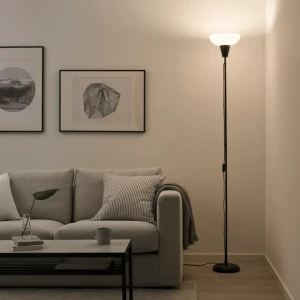 Підлогова лампа TÅGARP IKEA білий чорний 204.040.95