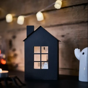 Підсвічник KUSTFYR IKEA чорний будинок