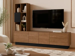 Мебельная стенка TINO CAMA орех Линкольн/черный