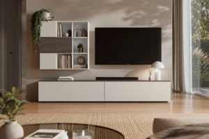 Меблева стінка LYNX CAMA кашемір/дуб Dunin Меблева стінка LYNX CAMA кашемір/дуб Dunin