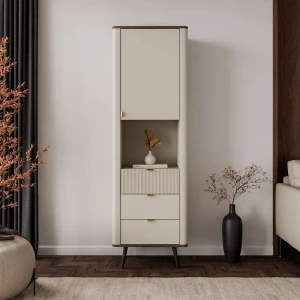 Стелаж 1D3S AUTUMN LUKMEBEL кашемір/горіх Стелаж 1D3S AUTUMN LUKMEBEL кашемір/горіх