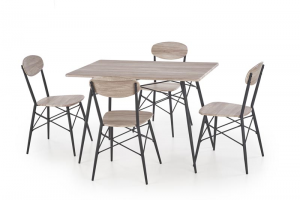 KABIR HALMAR комплект столовый (стол + 4 стула) прямоугольный